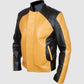 Yellow & Black Leather Jacket